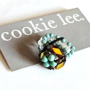 Cookie Lee Turquoise Stretch Ring NWT